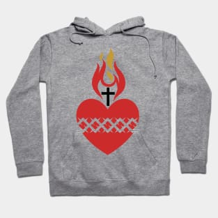 Christian illustration. Sacred Heart of Jesus. Hoodie